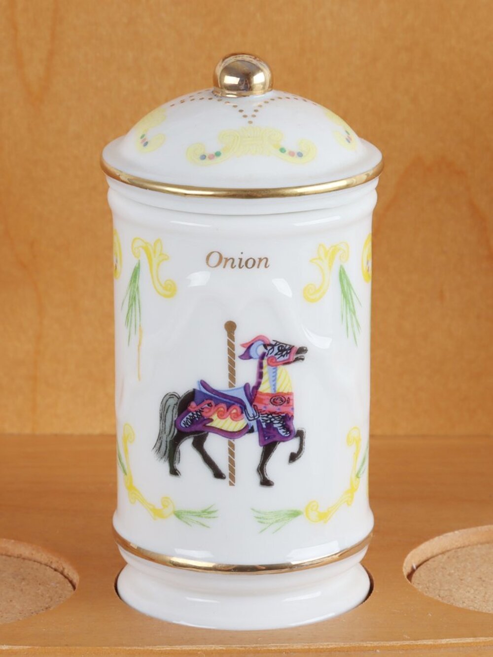 Vintage LENOX Onion Spice Jar & Lid - The Spice Carousel Collection